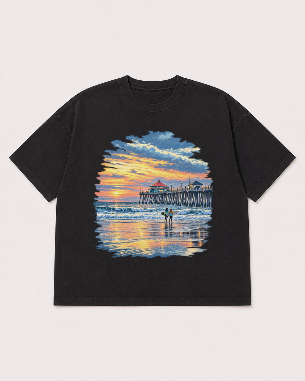 Mockup Boxy Heavyweight Tee Black product