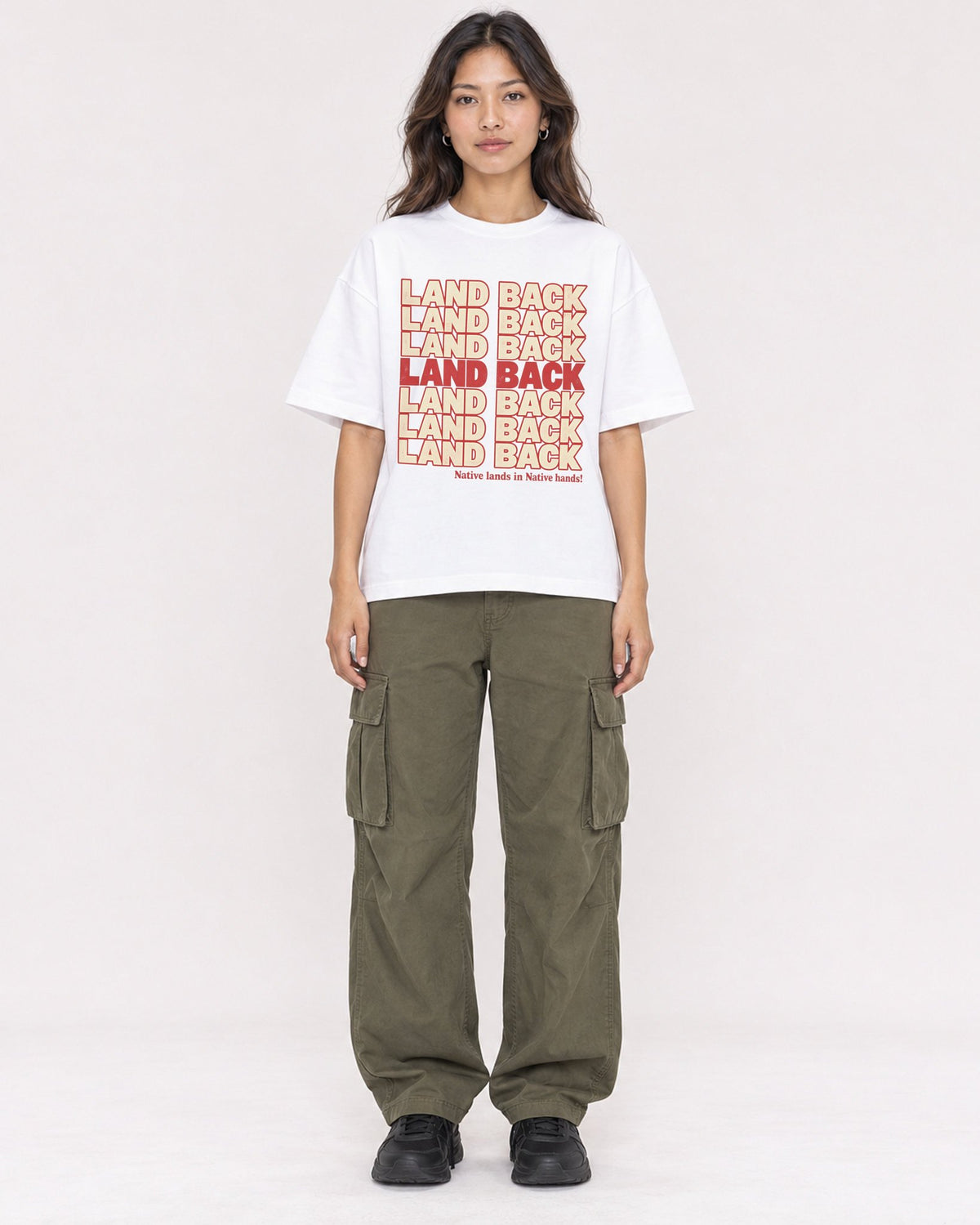 Mockup Boxy Heavyweight Tee White female full-body 02