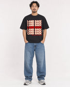 Mockup Boxy Heavyweight Tee Black male full-body 02