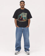 Mockup Boxy Heavyweight Tee Black male full-body 14