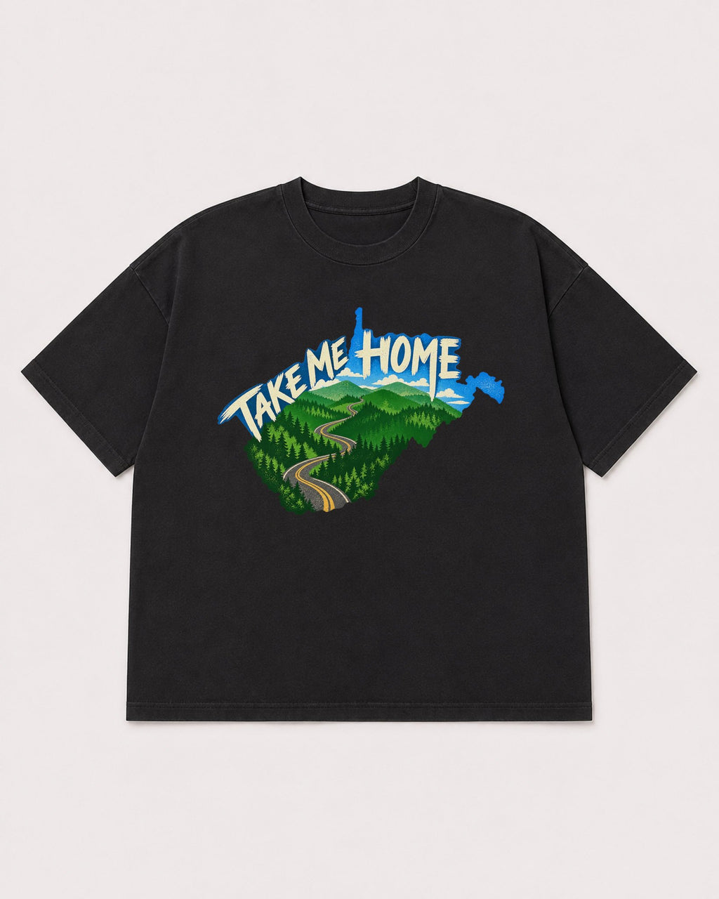 Mockup Boxy Heavyweight Tee Black product