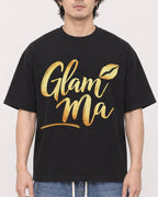 Mockup Boxy Heavyweight Tee Black male close-up 03