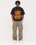 Mockup Boxy Heavyweight Tee Black male full-body 04