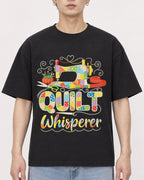 Mockup Boxy Heavyweight Tee Black male close-up 01