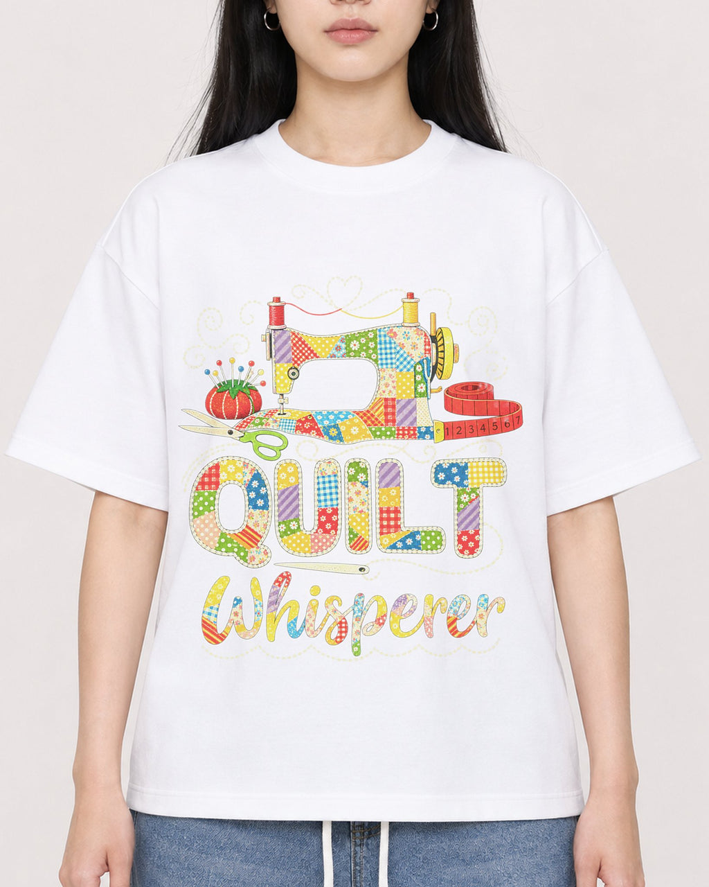 Mockup Boxy Heavyweight Tee White female close-up 01