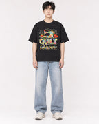 Mockup Boxy Heavyweight Tee Black male full-body 01