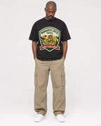 Mockup Boxy Heavyweight Tee Black male full-body 44