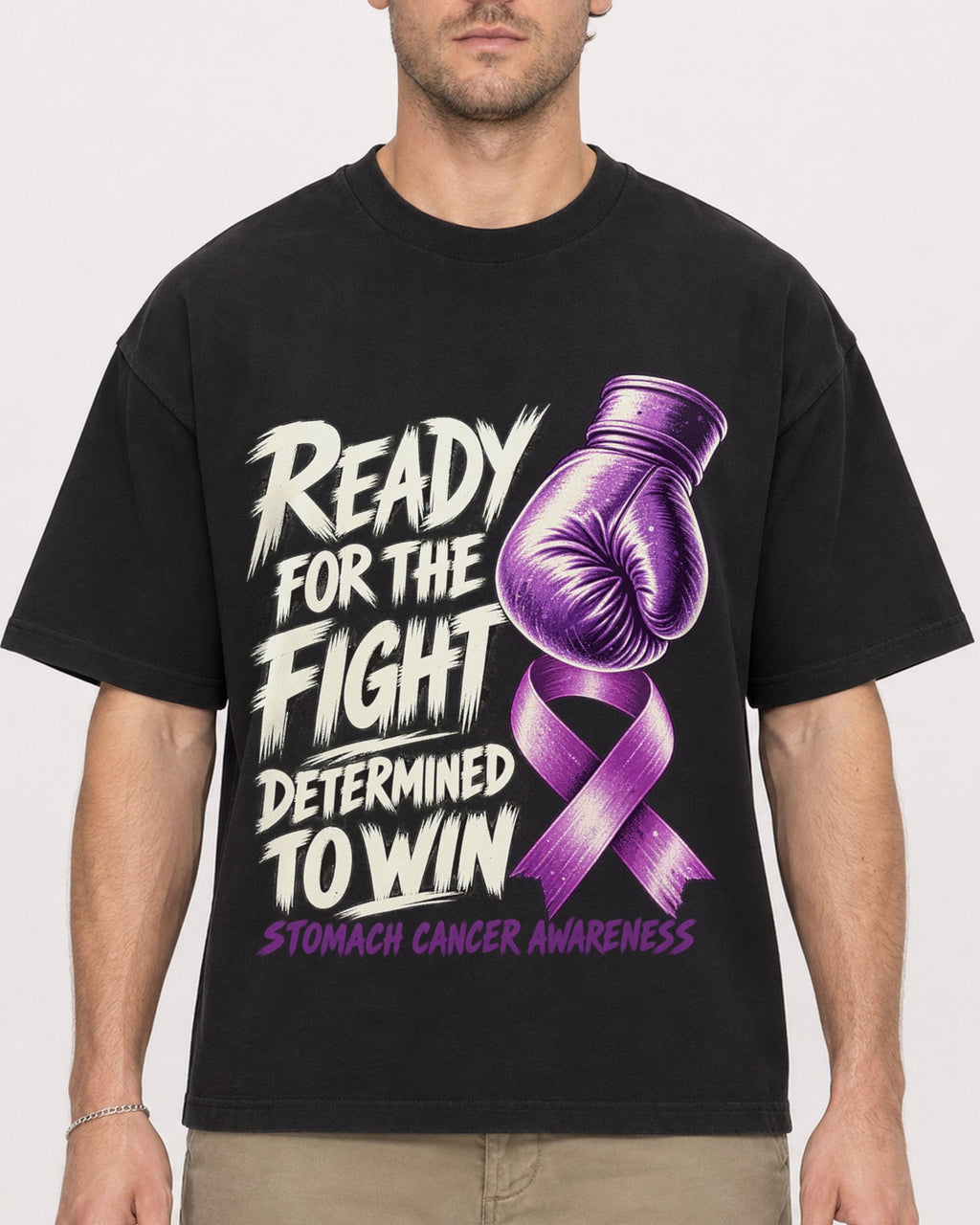 Mockup Boxy Heavyweight Tee Black male close-up 08