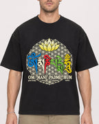 Mockup Boxy Heavyweight Tee Black male close-up 08
