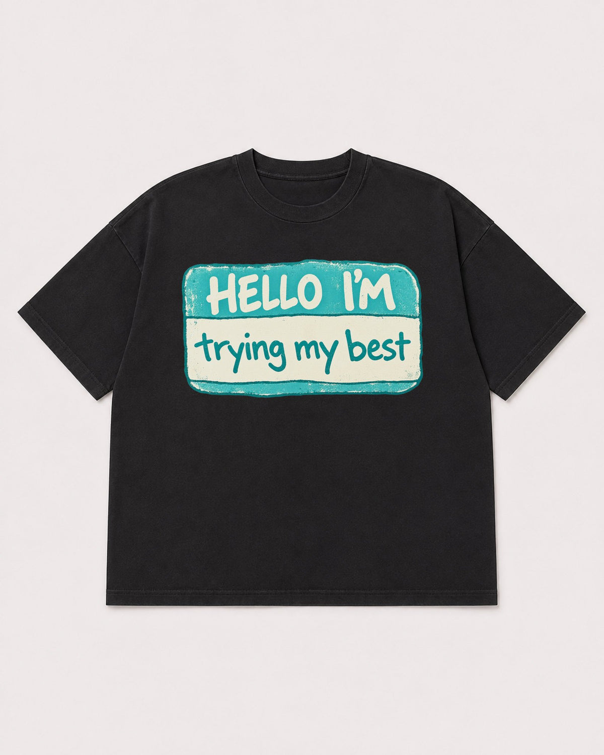 Mockup Boxy Heavyweight Tee Black product