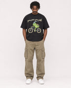 Mockup Boxy Heavyweight Tee Black male full-body 04