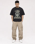Mockup Boxy Heavyweight Tee Black male full-body 12