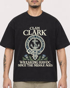 Mockup Boxy Heavyweight Tee Black male close-up 12