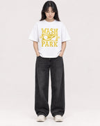 Mockup Boxy Heavyweight Tee White female full-body 13