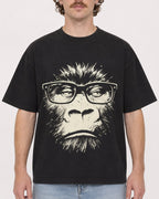 Mockup Boxy Heavyweight Tee Black male close-up 09
