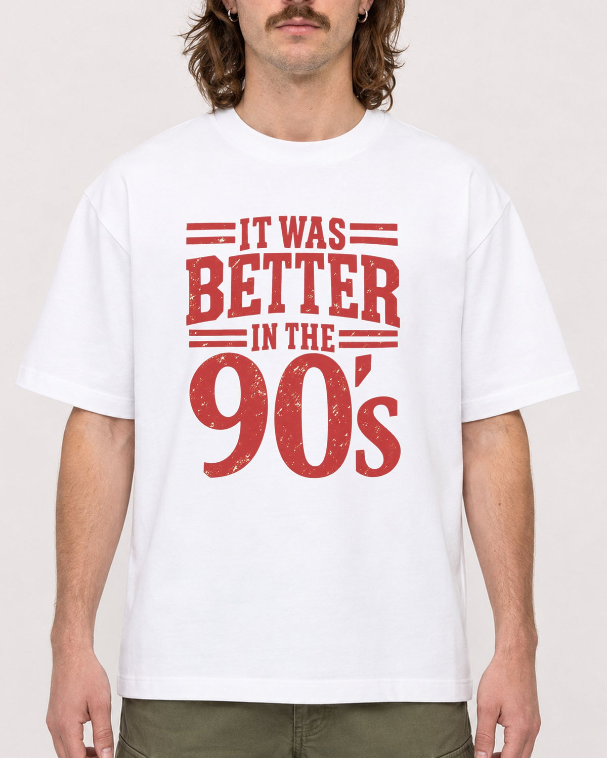 Mockup Boxy Heavyweight Tee White male close-up 49
