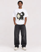 Mockup Boxy Heavyweight Tee White male full-body 05