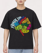 Mockup Boxy Heavyweight Tee Black male close-up 01