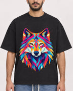 Mockup Boxy Heavyweight Tee Black male close-up 07