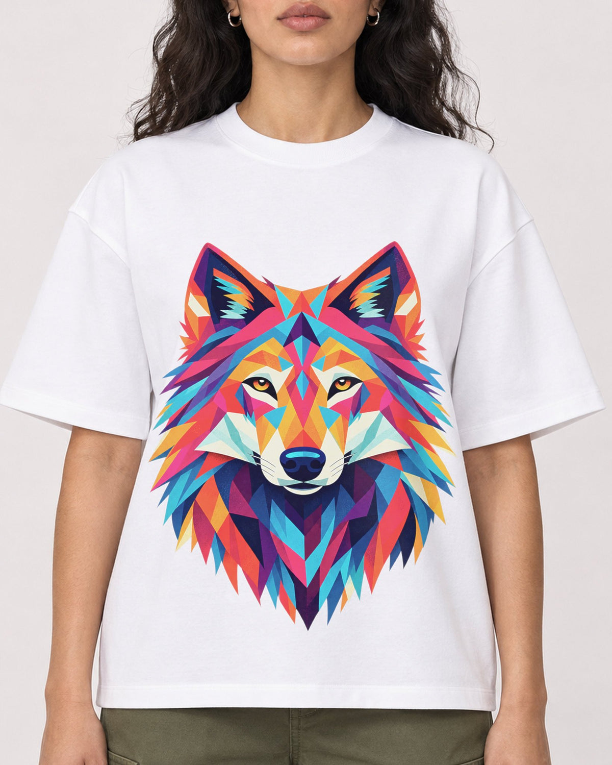 Mockup Boxy Heavyweight Tee White female close-up 07