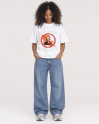 Mockup Boxy Heavyweight Tee White female full-body 05