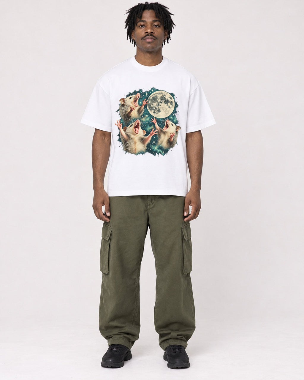 Mockup Boxy Heavyweight Tee White male full-body 04
