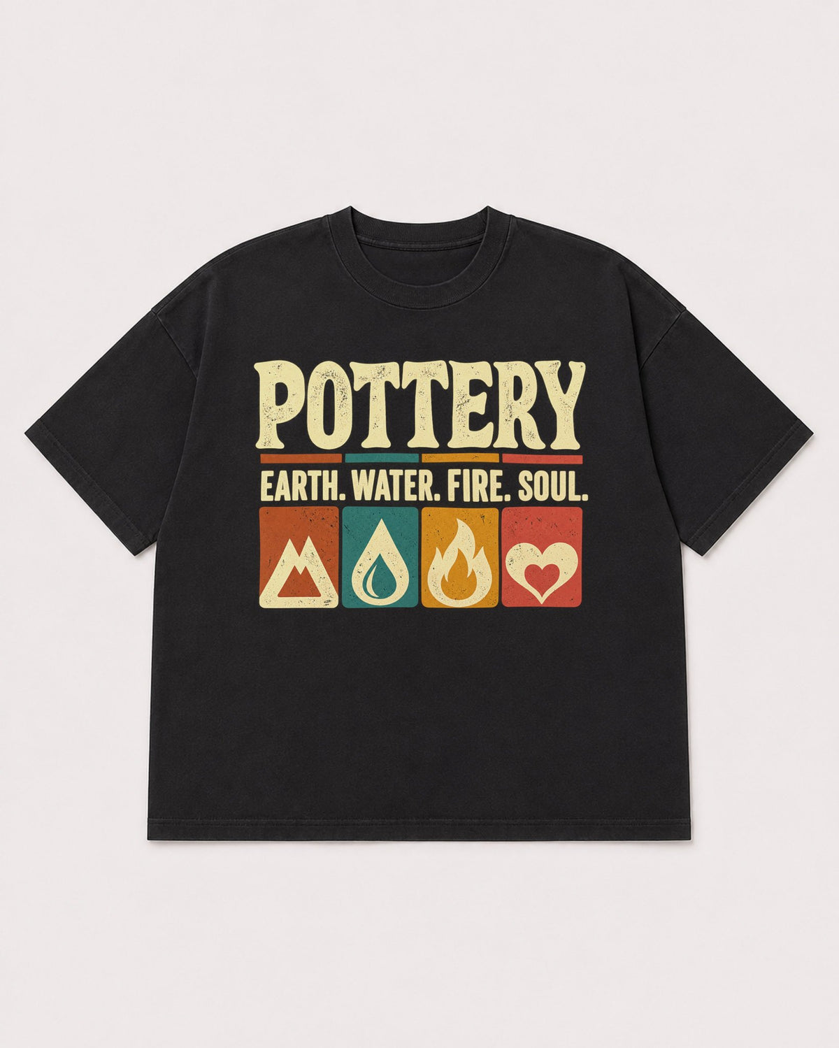 Mockup Boxy Heavyweight Tee Black product