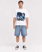 Mockup Boxy Heavyweight Tee White male full-body 08