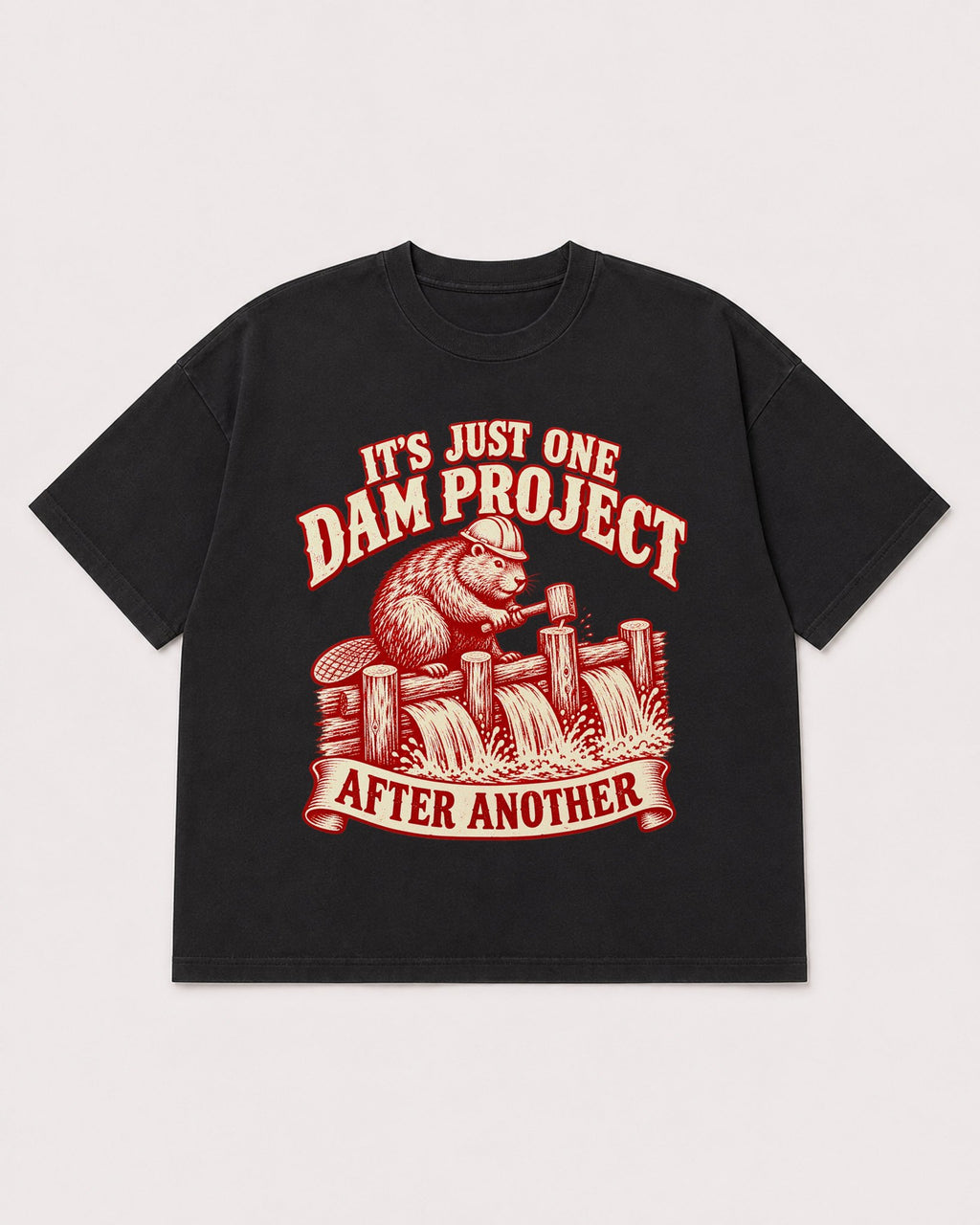 Mockup Boxy Heavyweight Tee Black product