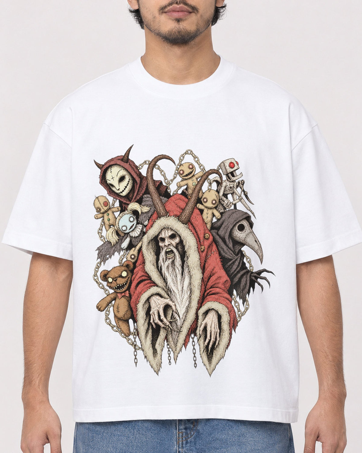 Mockup Boxy Heavyweight Tee White male close-up 02