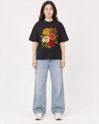 Mockup Boxy Heavyweight Tee Black female full-body 03