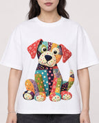 Mockup Boxy Heavyweight Tee White female close-up 03