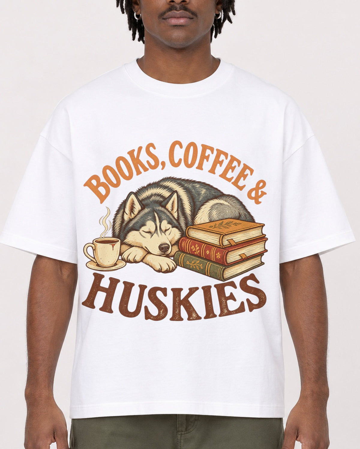 Mockup Boxy Heavyweight Tee White male close-up 04
