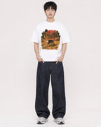 Mockup Boxy Heavyweight Tee White male full-body 01