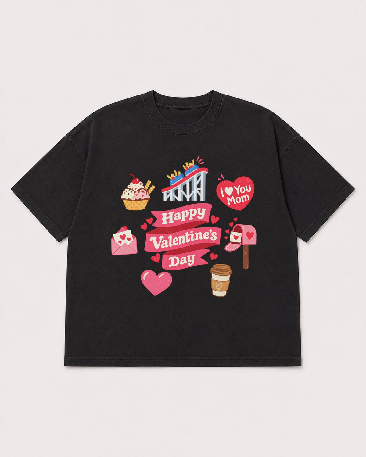 Mockup Boxy Heavyweight Tee Black product