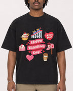 Mockup Boxy Heavyweight Tee Black male close-up 04
