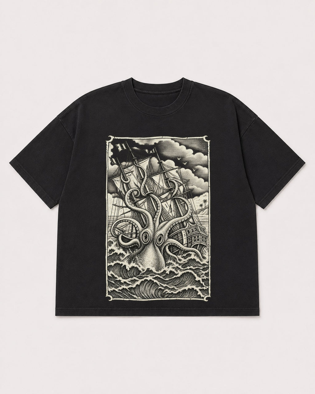 Mockup Boxy Heavyweight Tee Black product