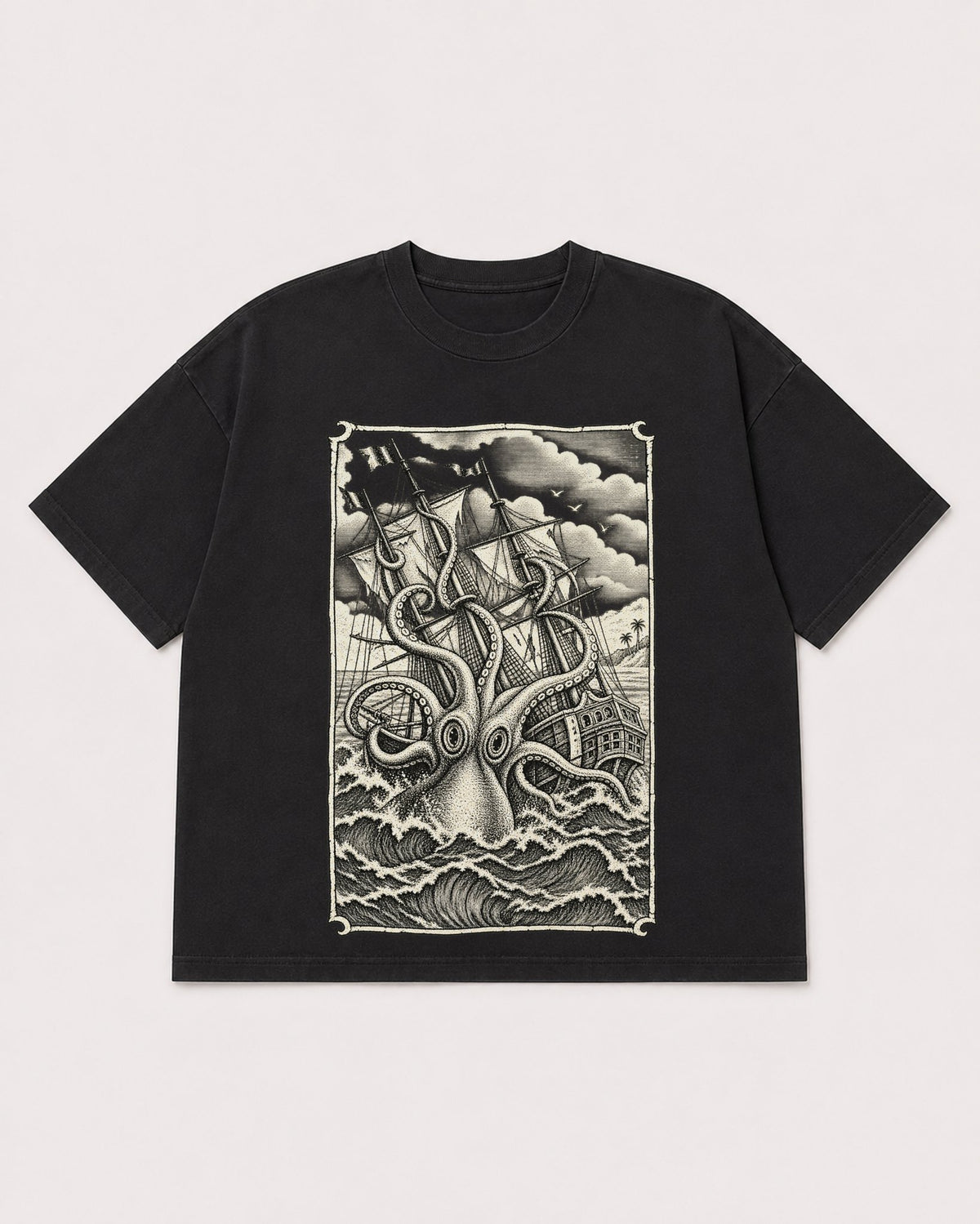 Mockup Boxy Heavyweight Tee Black product