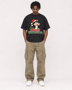 Mockup Boxy Heavyweight Tee Black male full-body 04