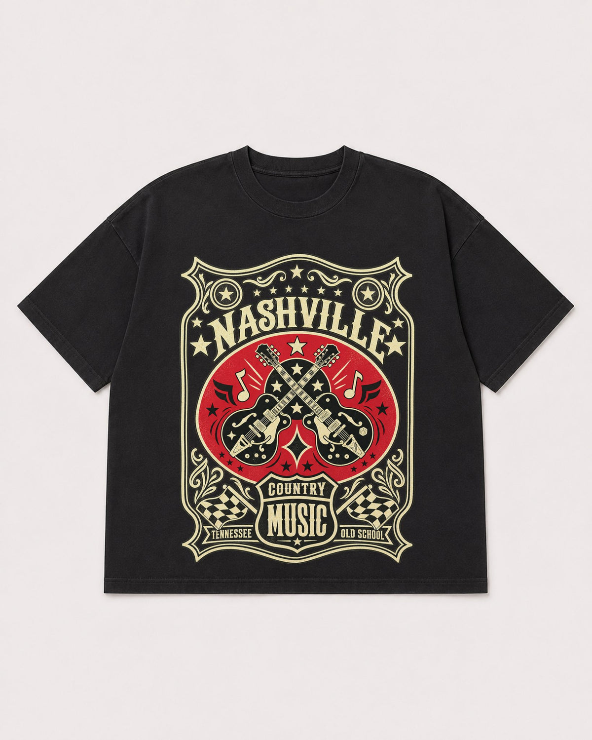 Mockup Boxy Heavyweight Tee Black product