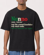 Mockup Boxy Heavyweight Tee Black male close-up 15