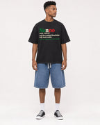 Mockup Boxy Heavyweight Tee Black male full-body 15