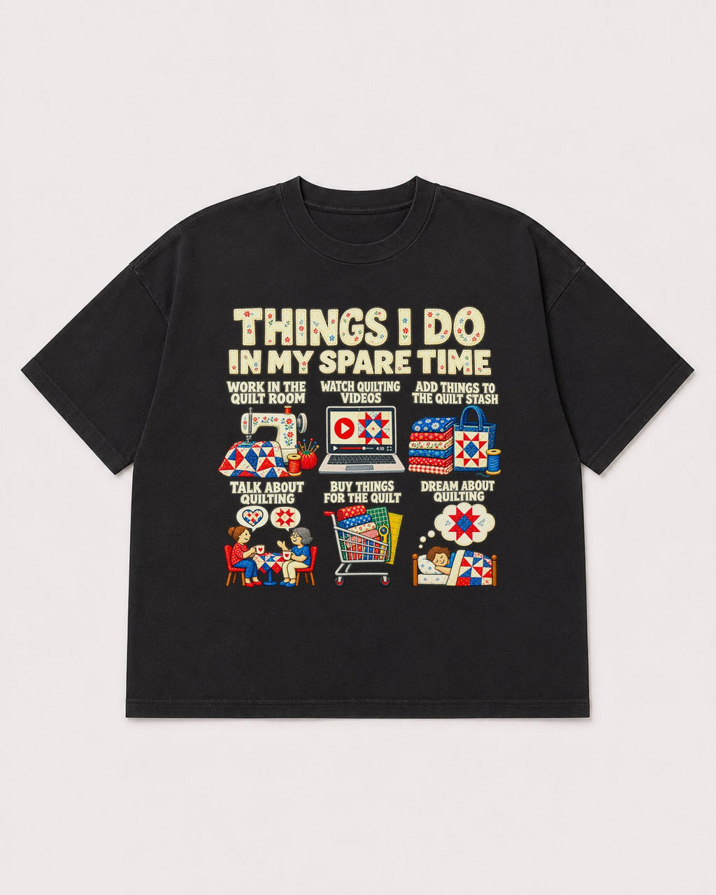 Mockup Boxy Heavyweight Tee Black product