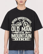 Mockup Boxy Heavyweight Tee Black male close-up 11