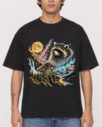 Mockup Boxy Heavyweight Tee Black male close-up 06