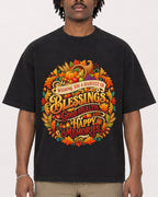 Mockup Boxy Heavyweight Tee Black male close-up 04