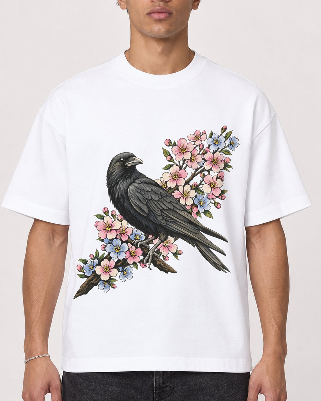 Mockup Boxy Heavyweight Tee White male close-up 20
