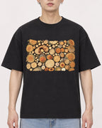 Mockup Boxy Heavyweight Tee Black male close-up 01