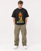 Mockup Boxy Heavyweight Tee Black male full-body 08