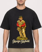 Mockup Boxy Heavyweight Tee Black male close-up 08